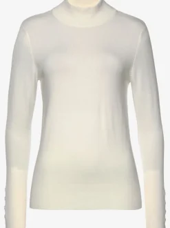 Pull en tricot fin col Mao avec manches longues étroites