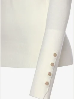 Pull en tricot fin col Mao avec manches longues étroites