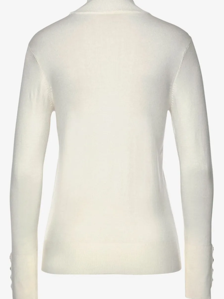 Pull en tricot fin col Mao avec manches longues étroites