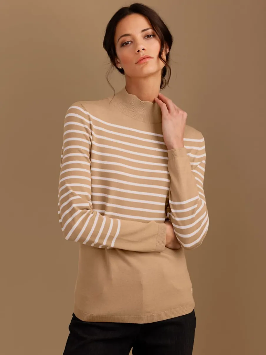 Pull en tricot fin mélange de lyocell et de viscose de qualité