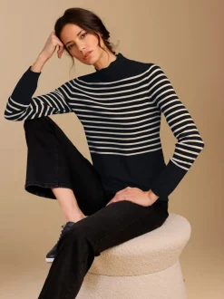Pull en tricot fin mélange de lyocell et de viscose de qualité