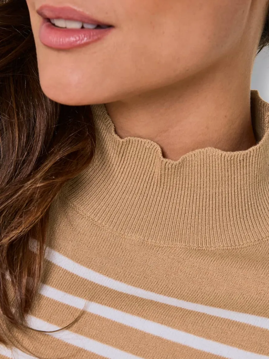 Pull en tricot fin mélange de lyocell et de viscose de qualité