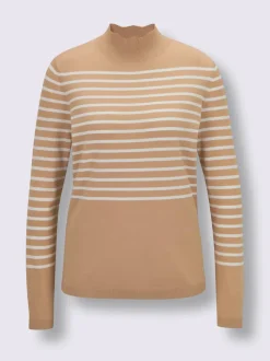 Pull en tricot fin mélange de lyocell et de viscose de qualité