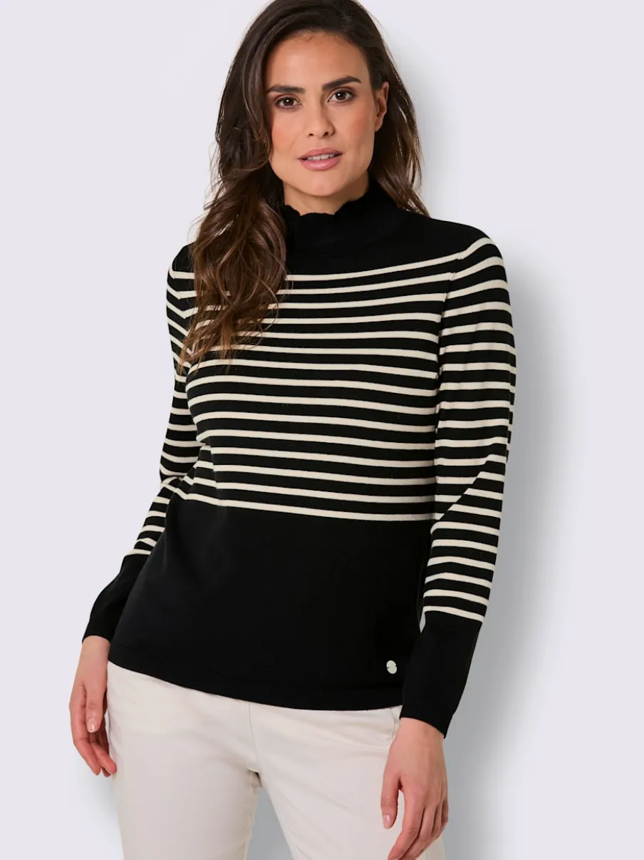 Pull en tricot fin mélange de lyocell et de viscose de qualité