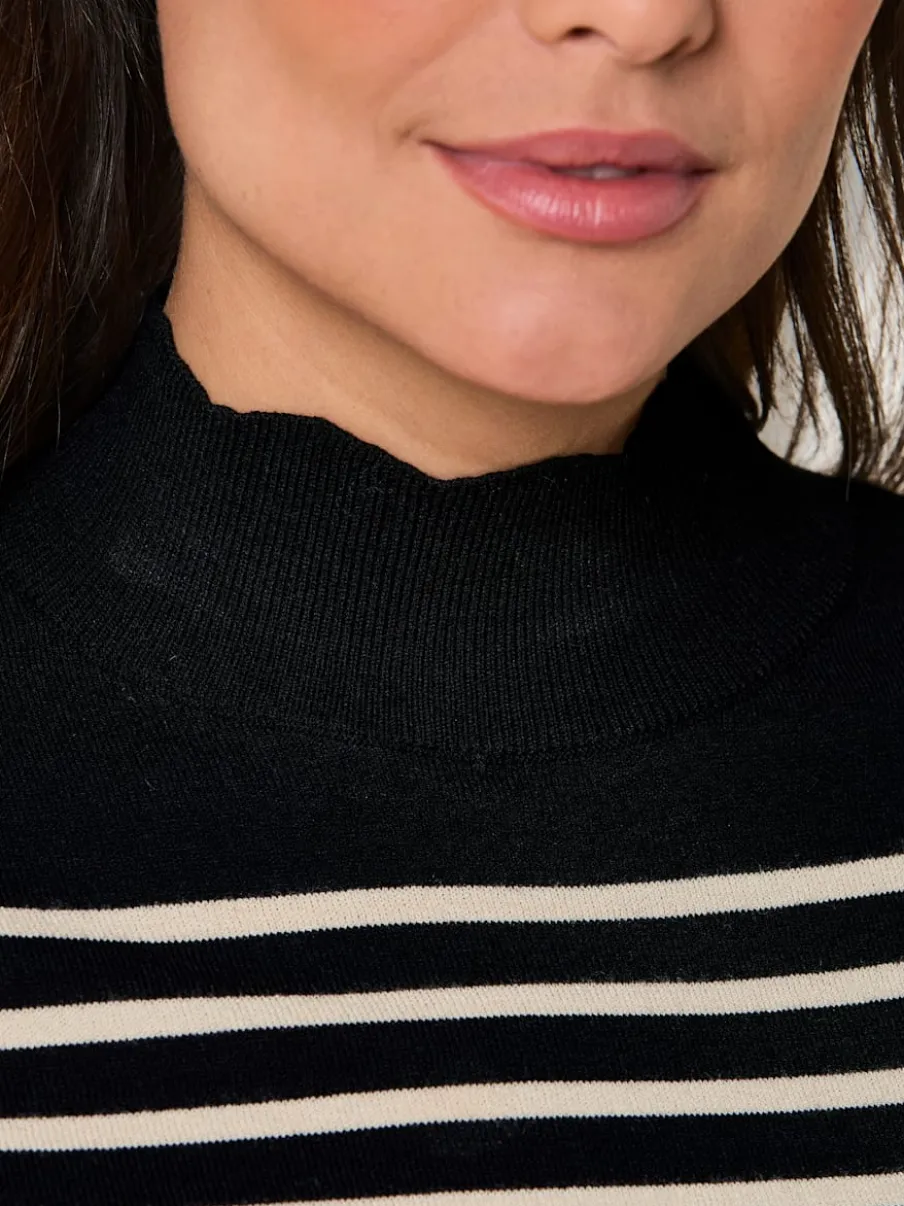 Pull en tricot fin mélange de lyocell et de viscose de qualité