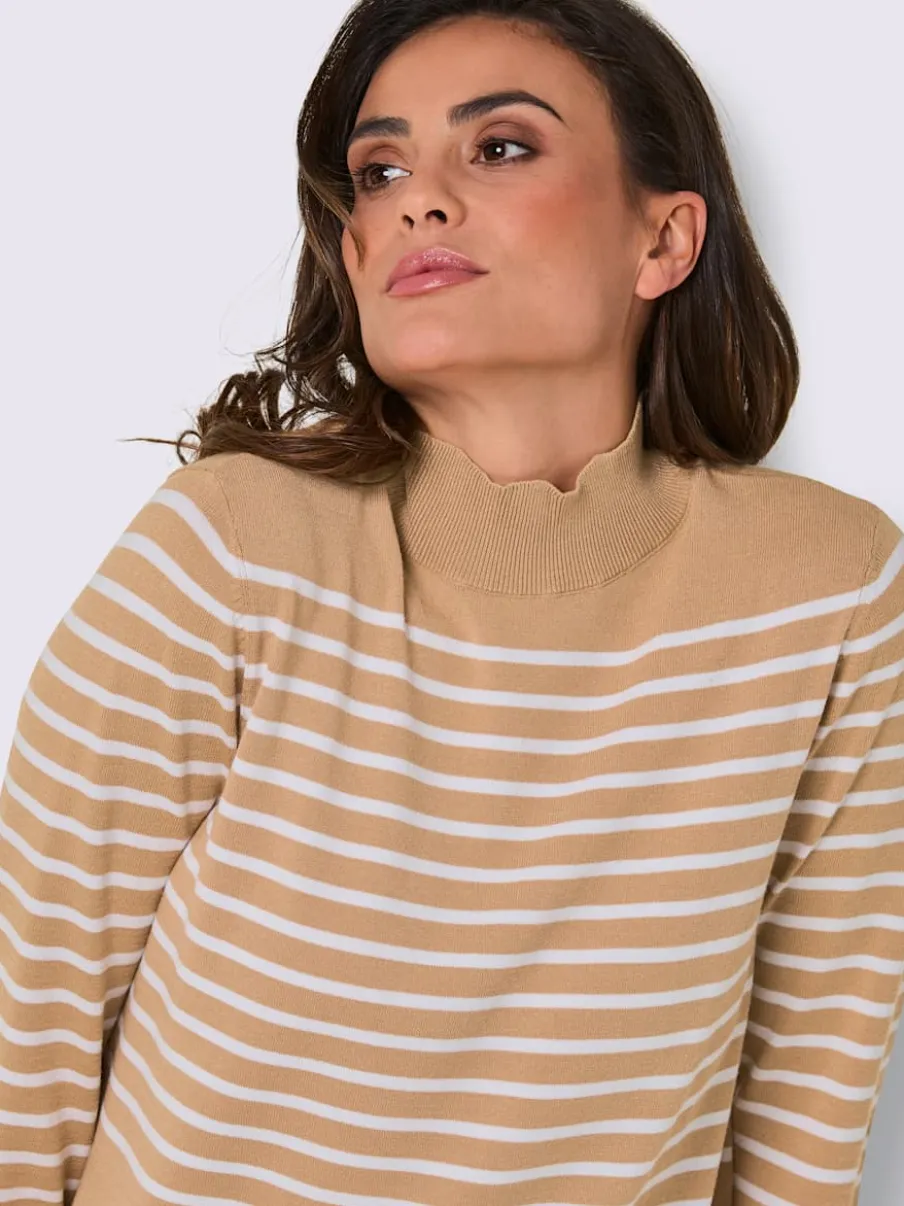 Pull en tricot fin mélange de lyocell et de viscose de qualité