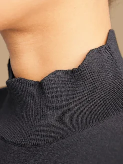 Pull en tricot fin mélange de lyocell et de viscose de qualité