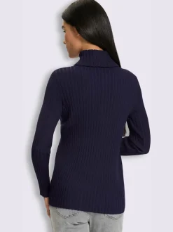 Pull en tricot fin tricot côtelé moderne