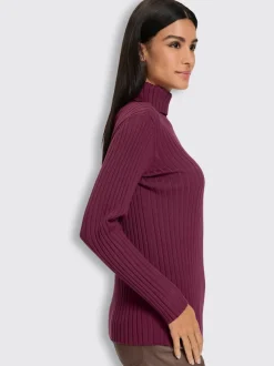 Pull en tricot fin tricot côtelé moderne