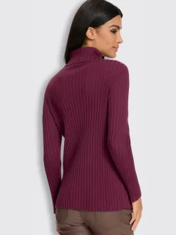 Pull en tricot fin tricot côtelé moderne
