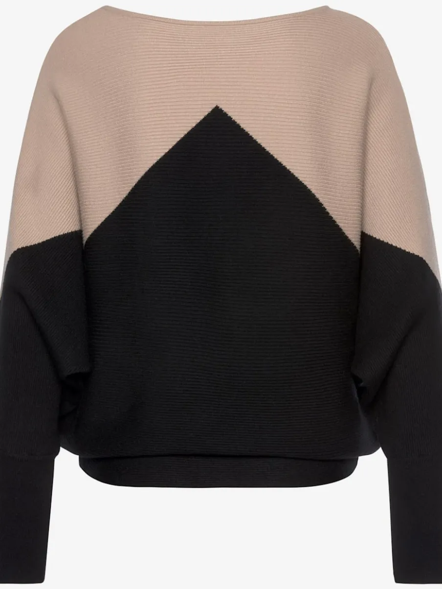 Pull en tricot large à encolure bateau avec bord-côte aux manches