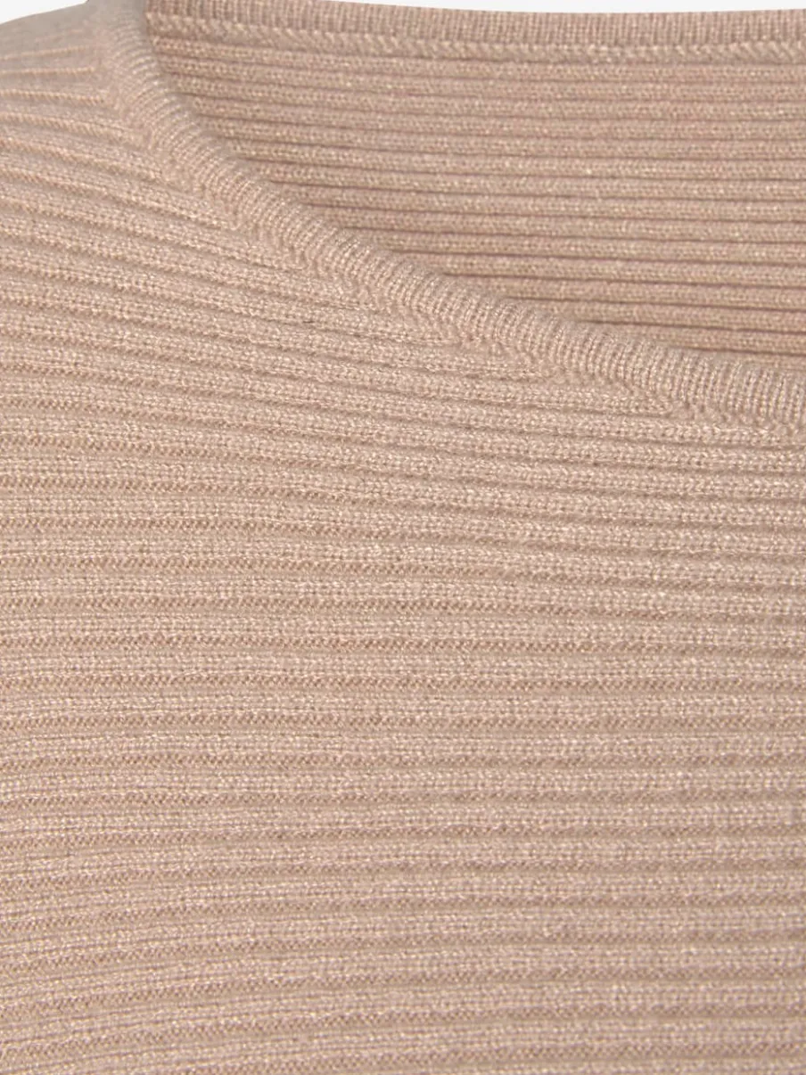 Pull en tricot large à encolure bateau avec bord-côte aux manches