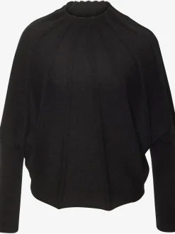 Pull en tricot à manches chauve-souris motifs tricotés doux