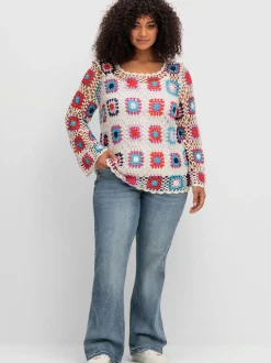Pull en tricot manches trompette