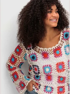 Pull en tricot manches trompette