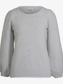 Pull en tricot moelleux à encolure ronde et manches larges
