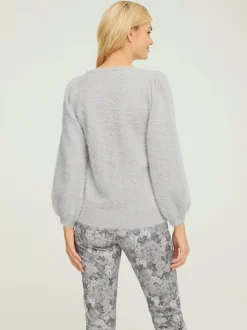 Pull en tricot moelleux à encolure ronde et manches larges
