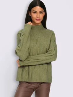 Pull en tricot motif torsadé mode