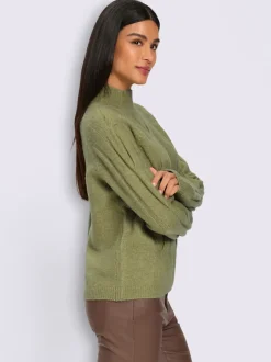 Pull en tricot motif torsadé mode