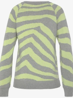 Pull en tricot rayé avec encolure ronde et manches longues