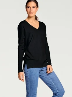 Pull en V en cachemire doux à porter avec simplicité
