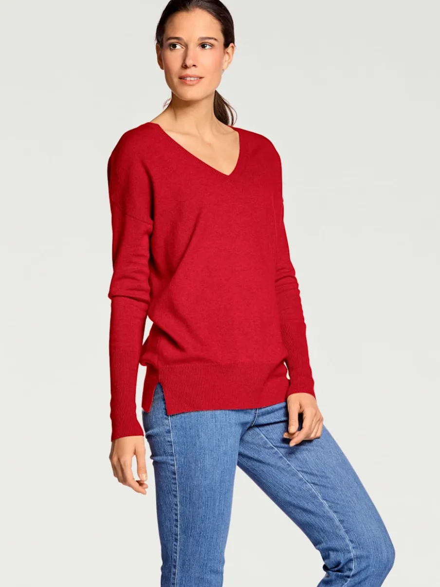 Pull en V en cachemire doux à porter avec simplicité