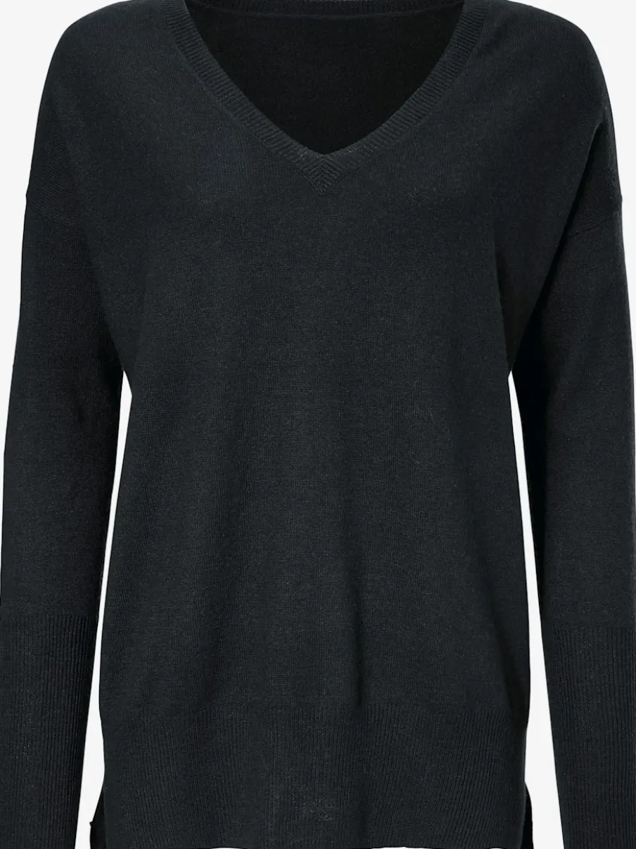 Pull en V en cachemire doux à porter avec simplicité