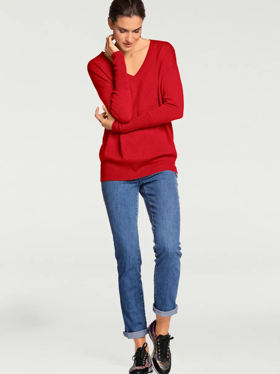 Pull en V en cachemire doux à porter avec simplicité