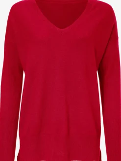 Pull en V en cachemire doux à porter avec simplicité