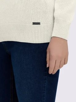 Pull femme col en v classique et finition côtelée