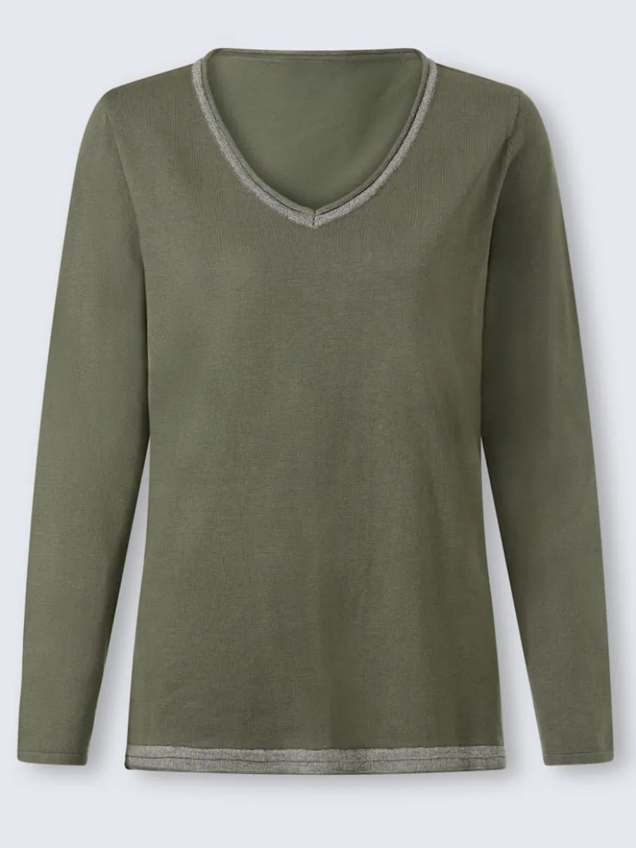 Pull fil argenté brillant couleur argenté