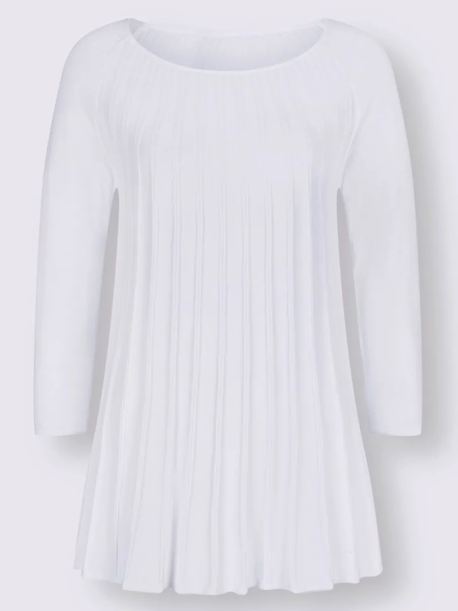Pull fluide en viscose avec col rond et manchesraglan