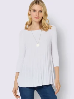 Pull fluide en viscose avec col rond et manchesraglan