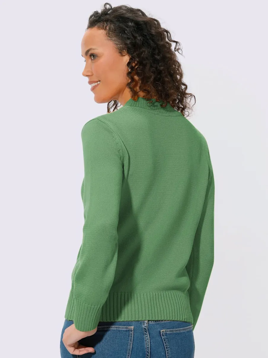 Pull féminin col tortue manches longues finitions côtelées