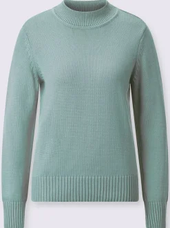 Pull féminin col tortue manches longues finitions côtelées