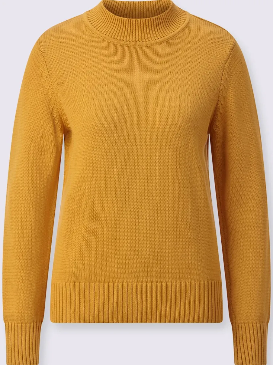 Pull féminin col tortue manches longues finitions côtelées