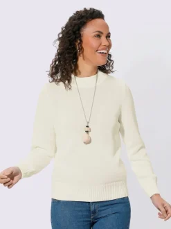 Pull féminin col tortue manches longues finitions côtelées