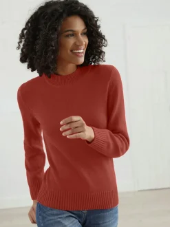 Pull féminin col tortue manches longues finitions côtelées