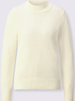 Pull féminin col tortue manches longues finitions côtelées