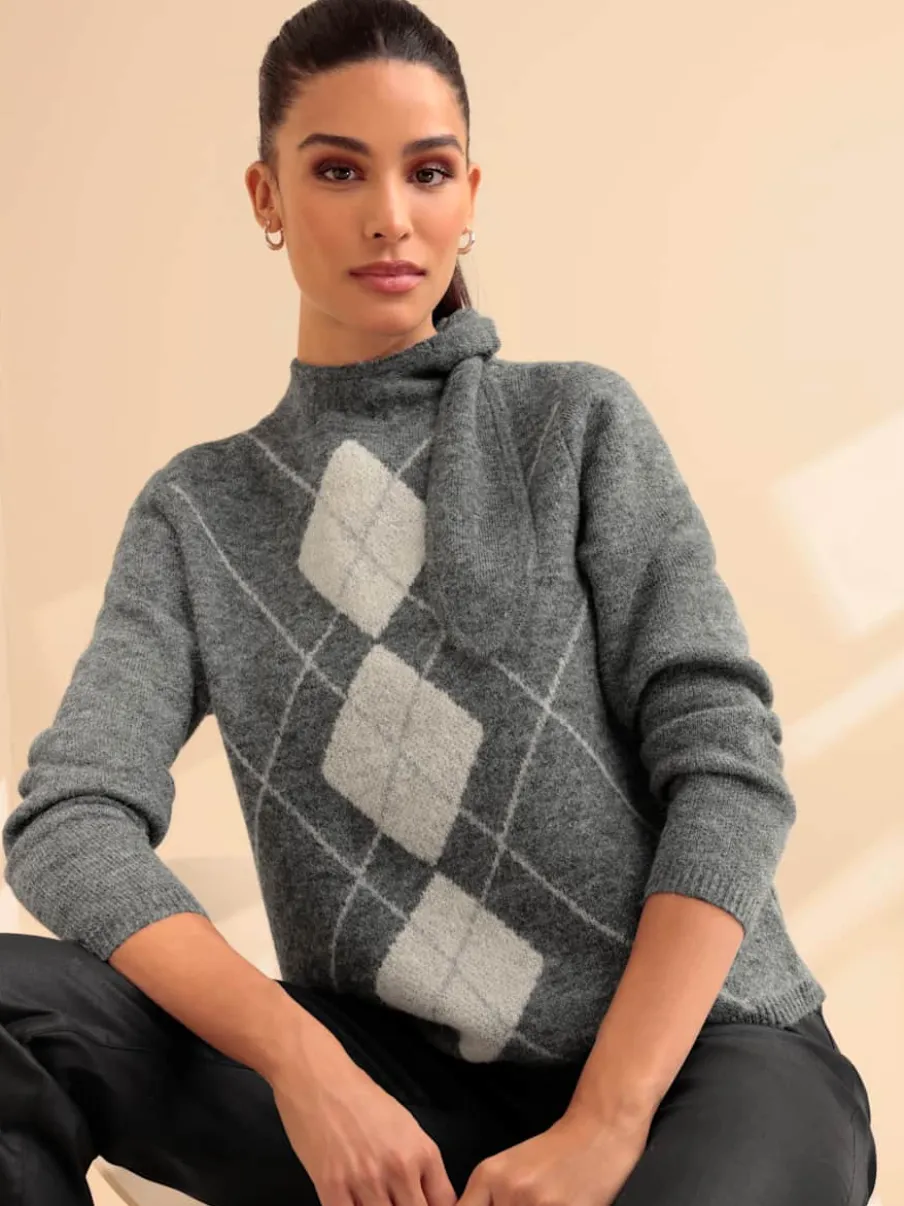 Pull jacquard joli col