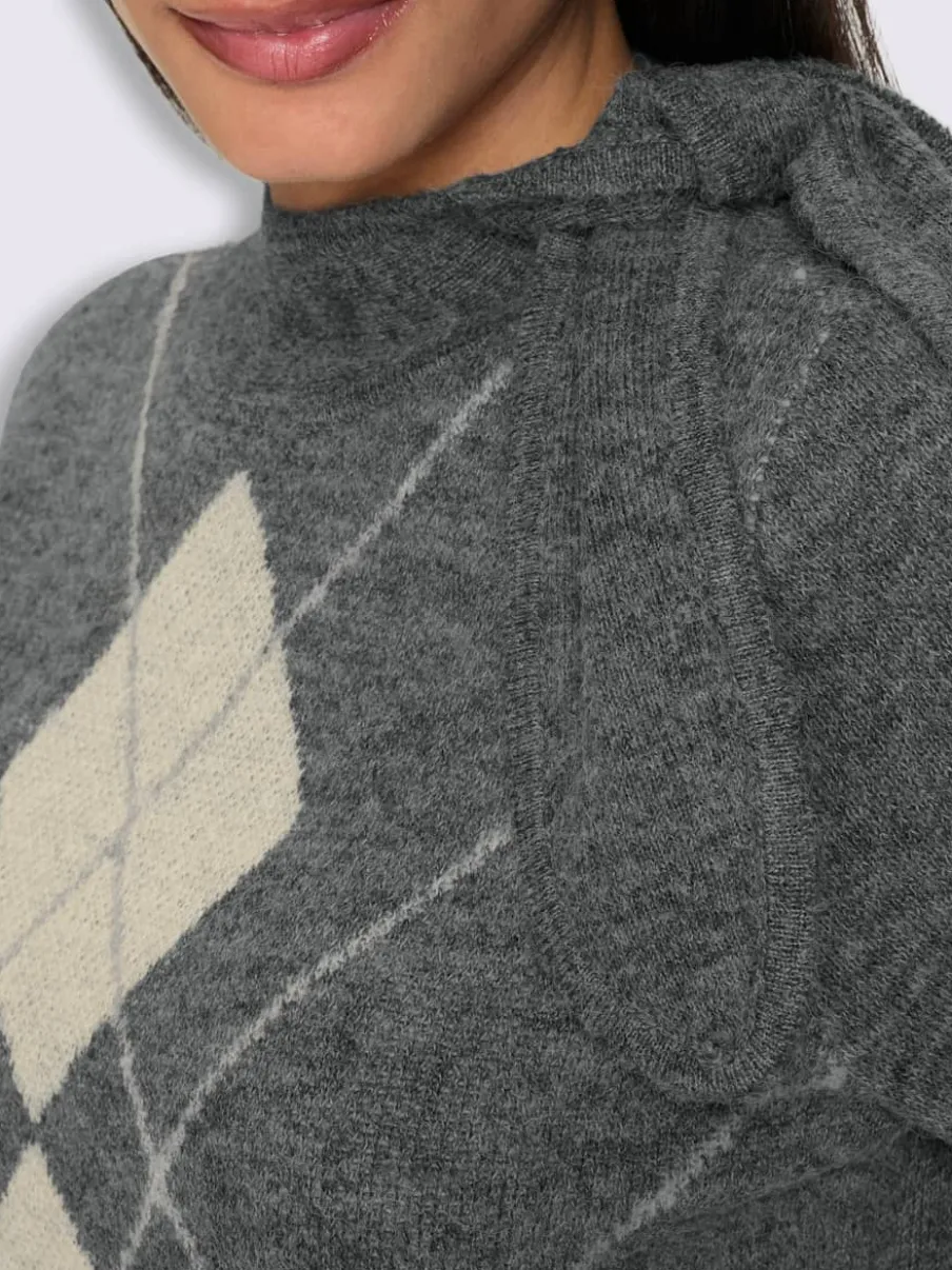 Pull jacquard joli col