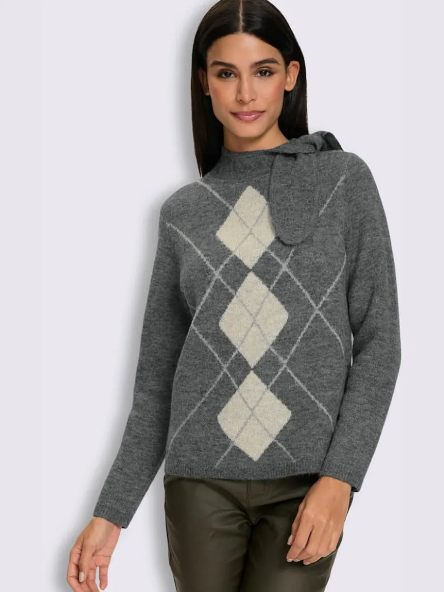 Pull jacquard joli col