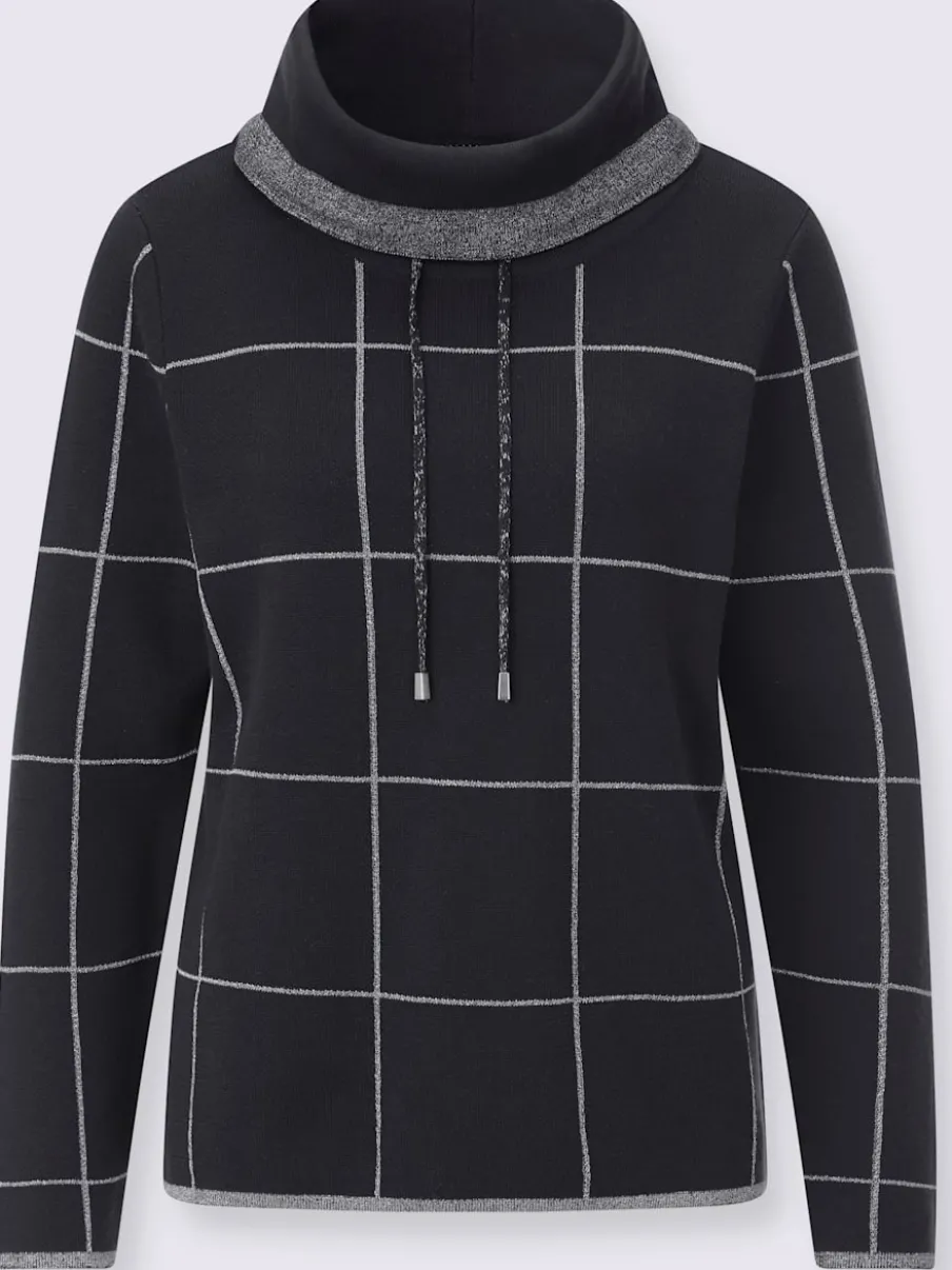 Pull jacquard mélange doux en coton