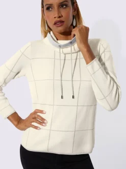 Pull jacquard mélange doux en coton