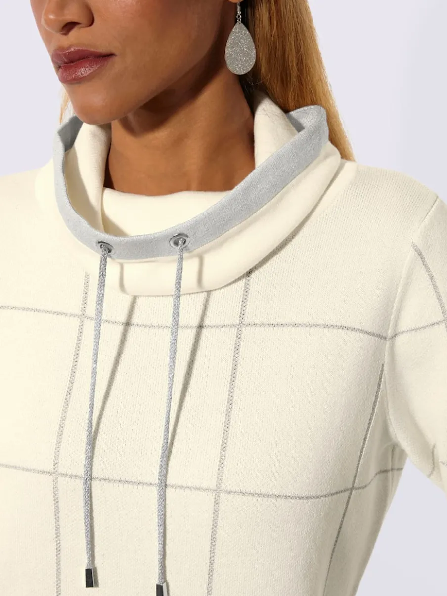 Pull jacquard mélange doux en coton