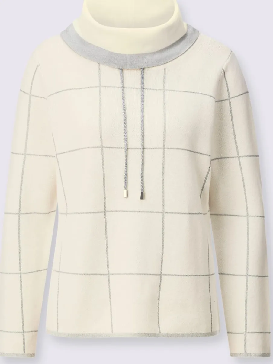 Pull jacquard mélange doux en coton