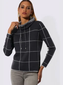Pull jacquard mélange doux en coton