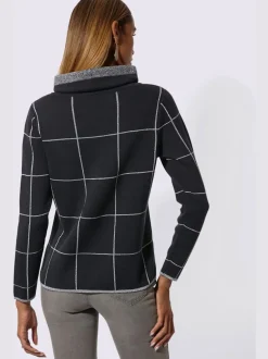 Pull jacquard mélange doux en coton