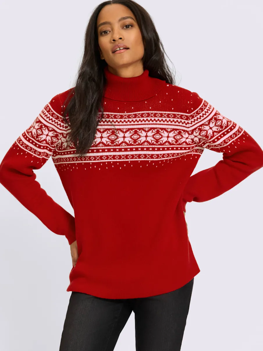 Pull jacquard superbe motif jacquard