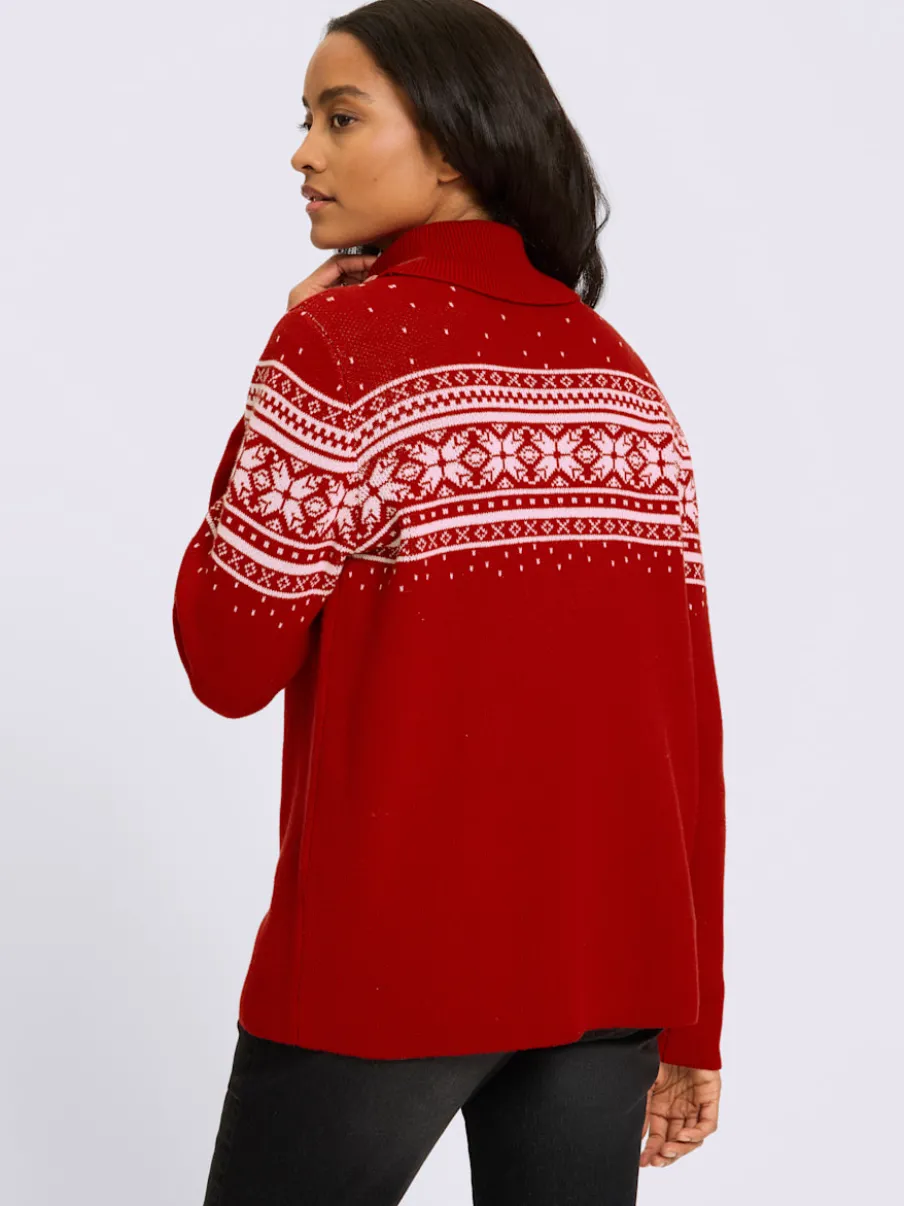 Pull jacquard superbe motif jacquard